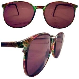 Vintage Lamy France Sunglasses, Oval Shaped in Jewel Tones, France